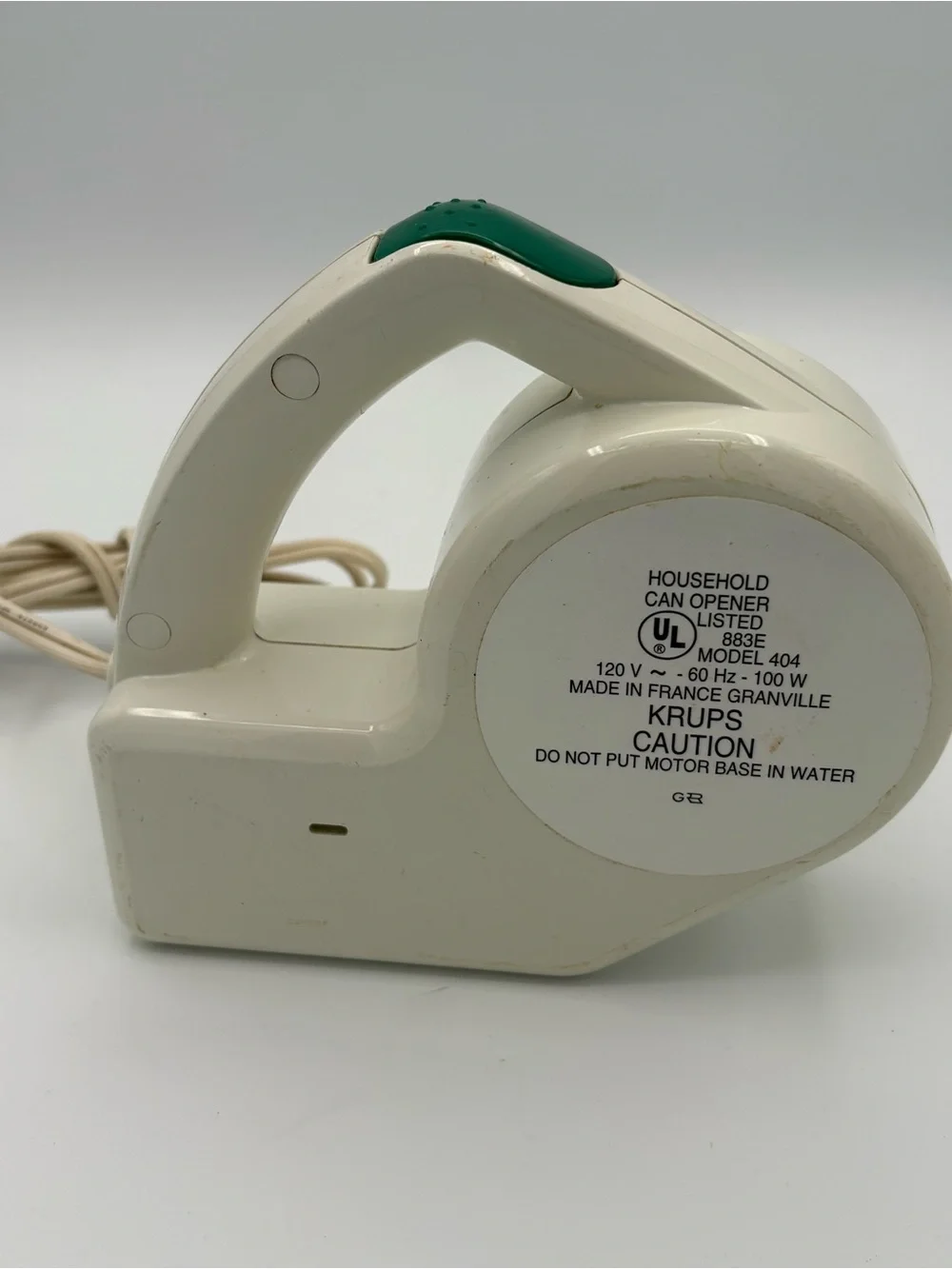 Krups Open Master Model 404 Bladeless Clean Edge Handheld Electric Can Opener